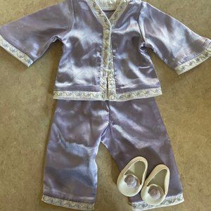 American Girl Nellie Purple Satin Pajama